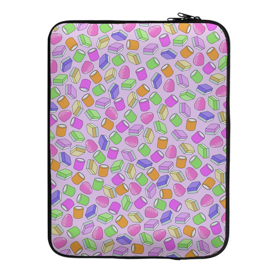 Pink Dolly Mix - Sweets Patterns Laptop Sleeve