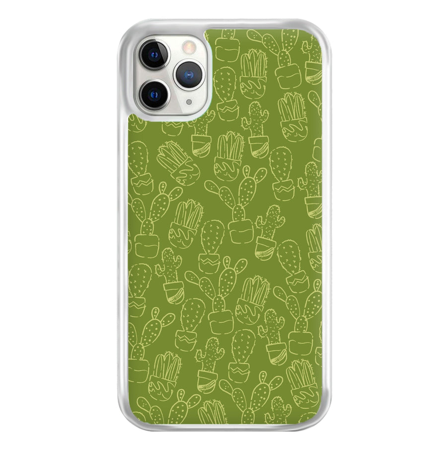 Green And Yellow Cacti - Western  Phone Case