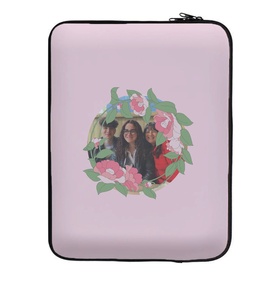 Floral Wreath - Personalised Mother's Day Laptop Sleeve