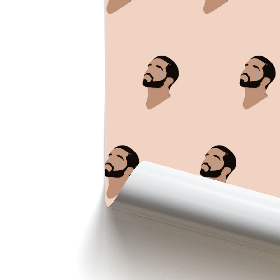 Drake Face Pattern Poster