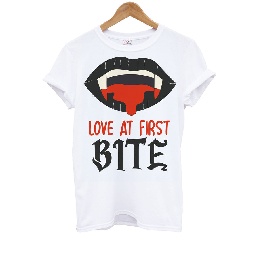 Love At First Bite - Vampire Diaries Kids T-Shirt