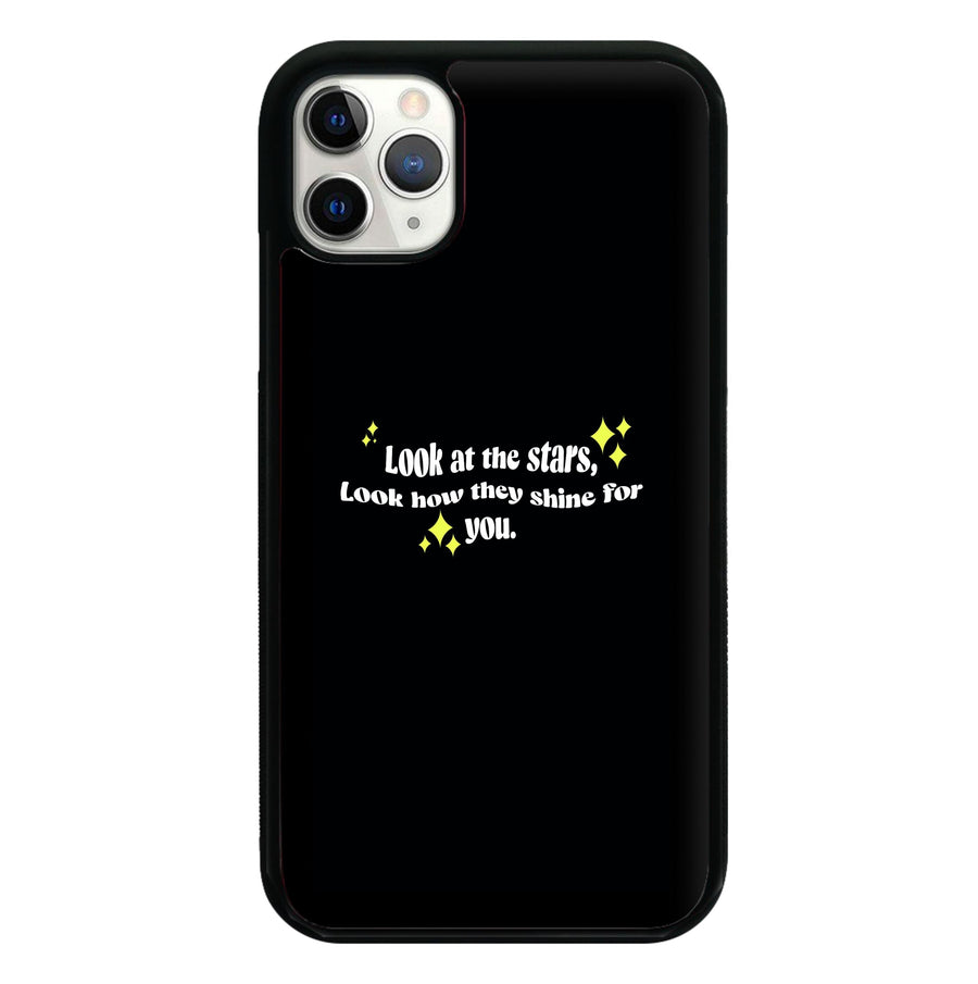 Look At The Stars - Black Colplay Phone Case