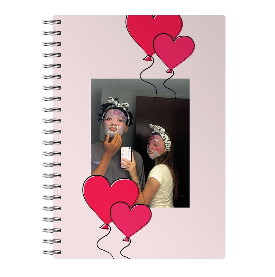 Heart Balloons - Personalised Couples Notebook