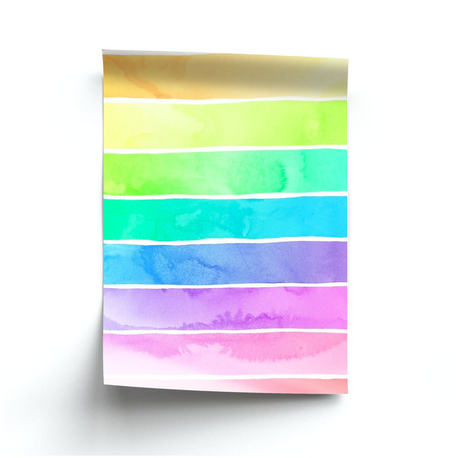 Summer Rainbow Stripes Poster
