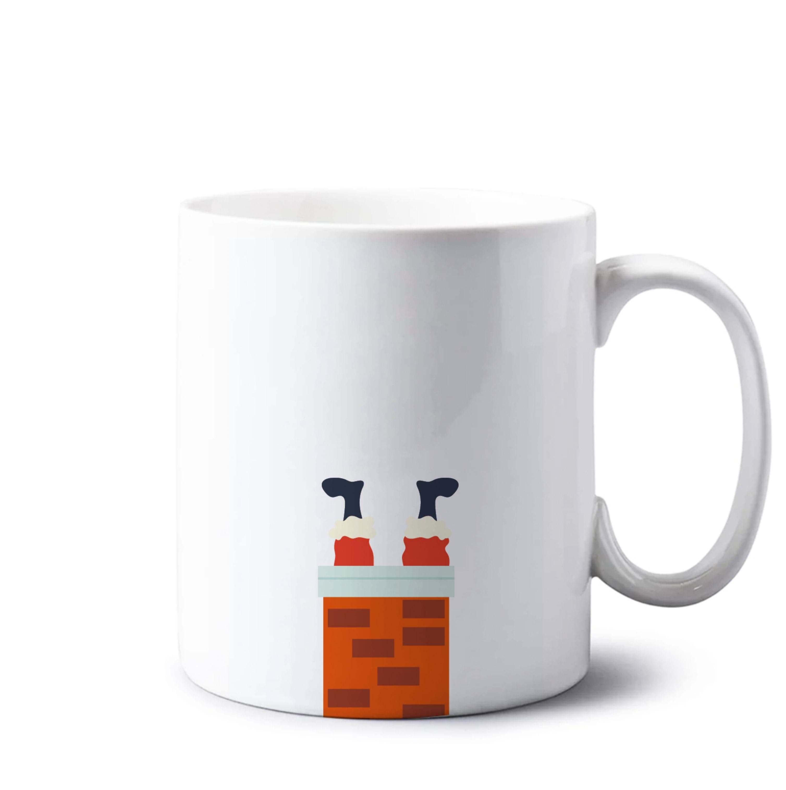 Santa Stuck In A Chimney - Christmas Mug
