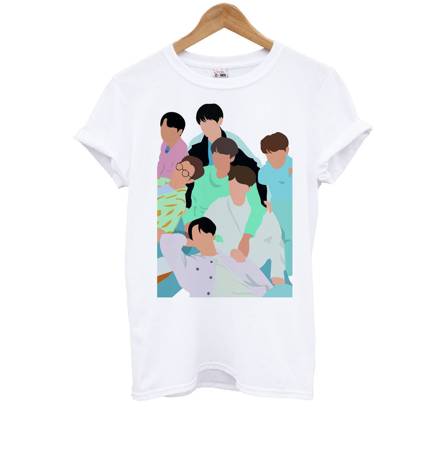 Band Members Of BTS Kids T-Shirt