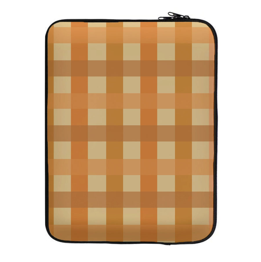 Orange Plaid Pattern- Autumn Laptop Sleeve