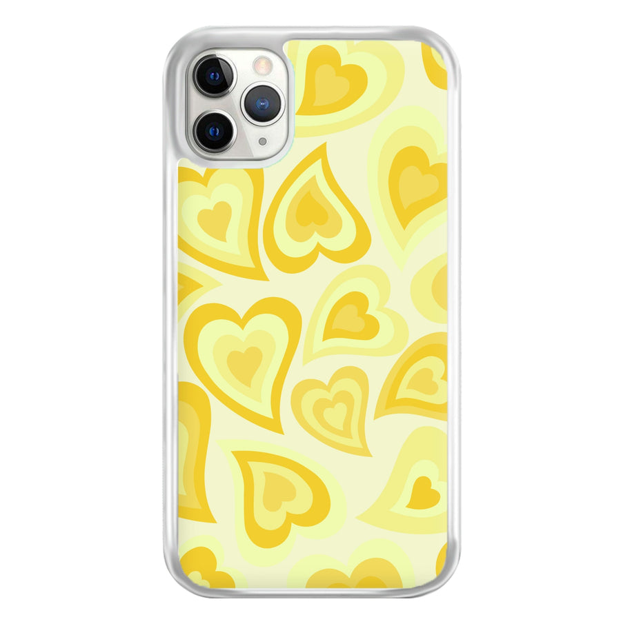 Yellow Hearts - Trippy Patterns Phone Case