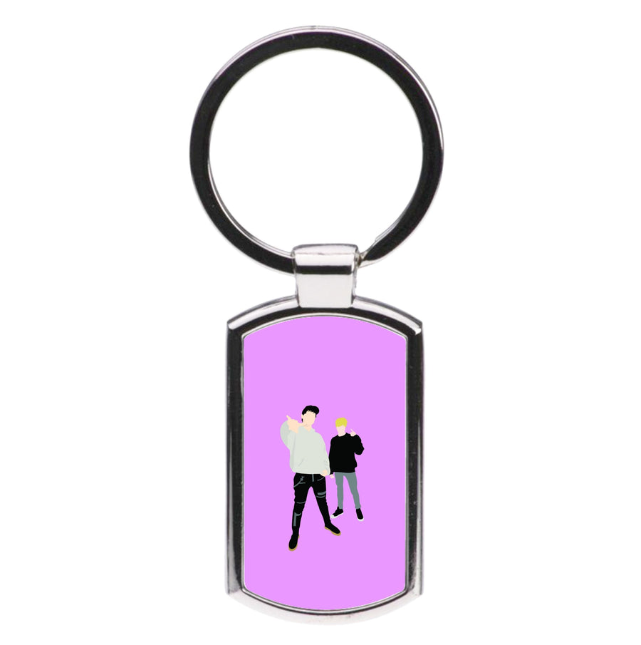 Standing - Sam And Colby Luxury Keyring