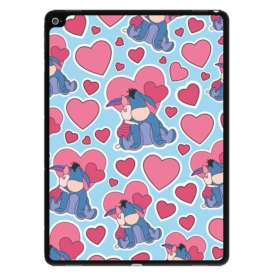 Eeore And Piglet Pattern - Disney Valentine's iPad Case