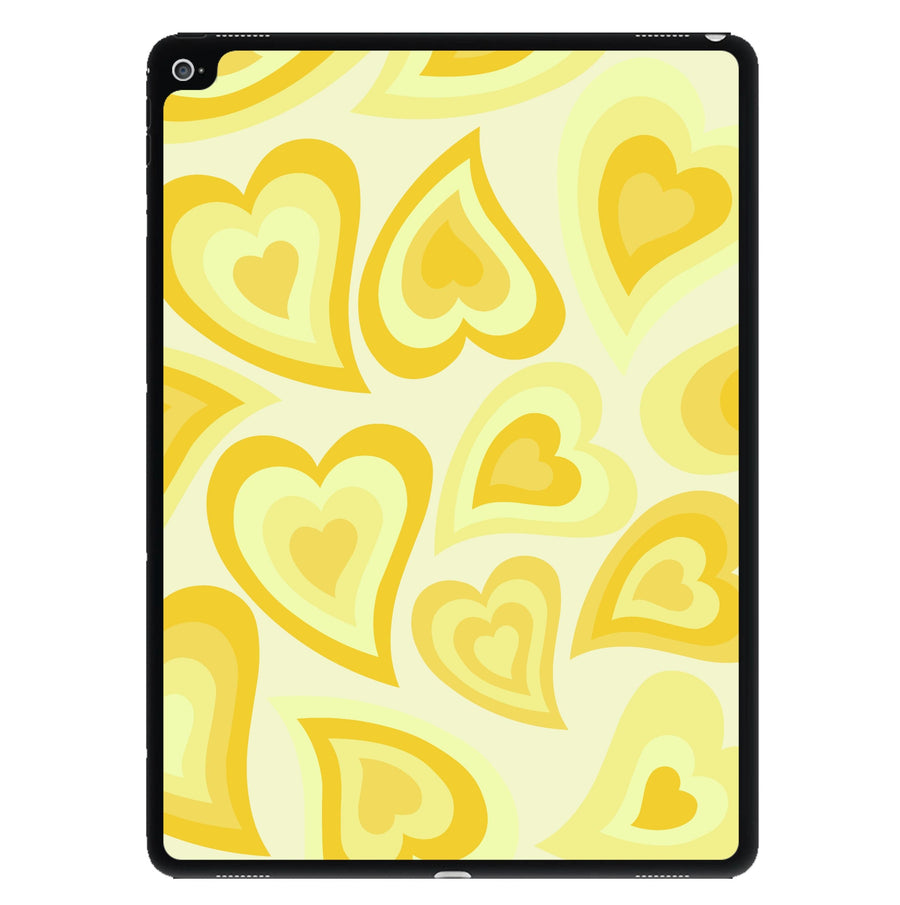 Yellow Hearts - Trippy Patterns iPad Case