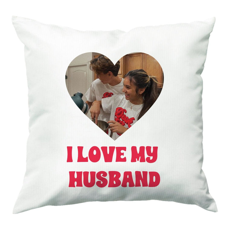 I Love My Husband - Personalised Couples Cushion