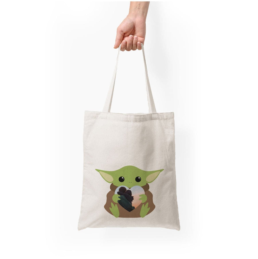Baby Yoda - Personalised Couples Tote Bag
