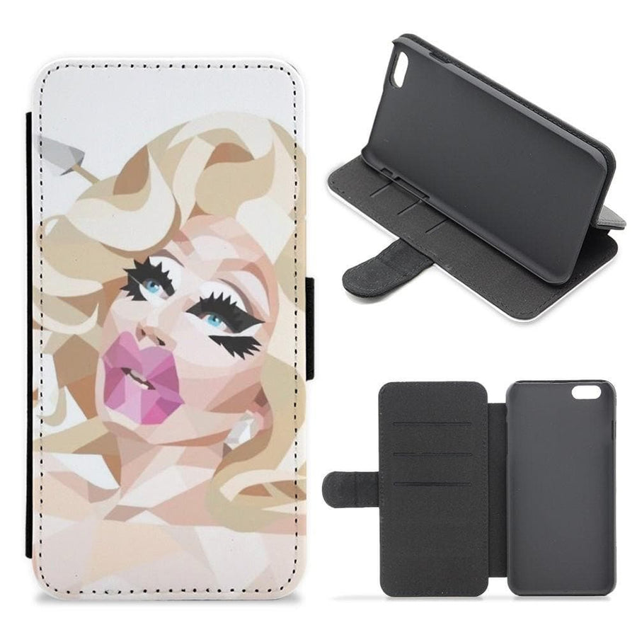 Trixie Mattel Abstract - RuPaul's Drag Race Flip Wallet Phone Case - Fun Cases