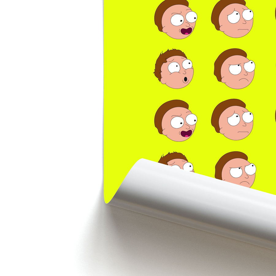 Morty Pattern - Rick And Morty Poster
