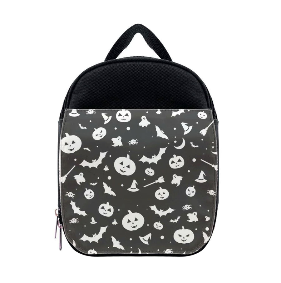 Black and White Halloween Pattern Lunchbox