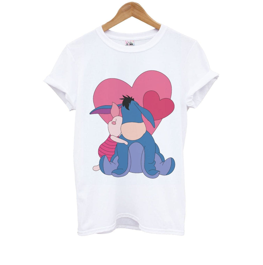 Eeore And Piglet - Disney Valentine's Kids T-Shirt