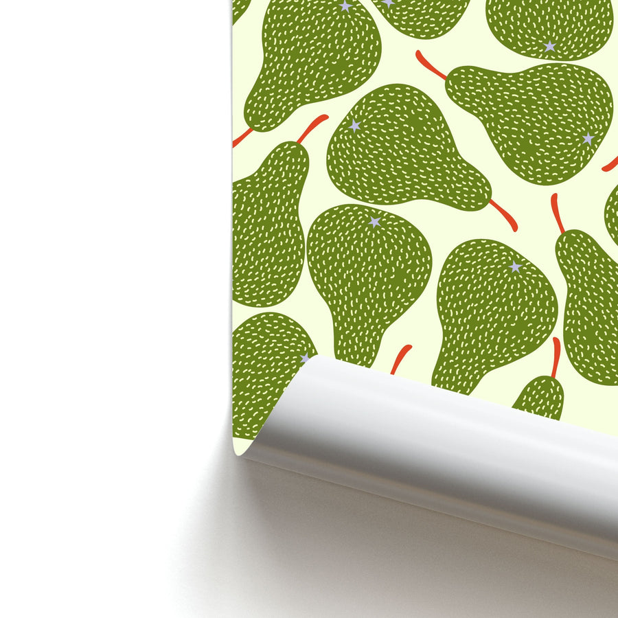 Pears - Fruit Patterns Poster