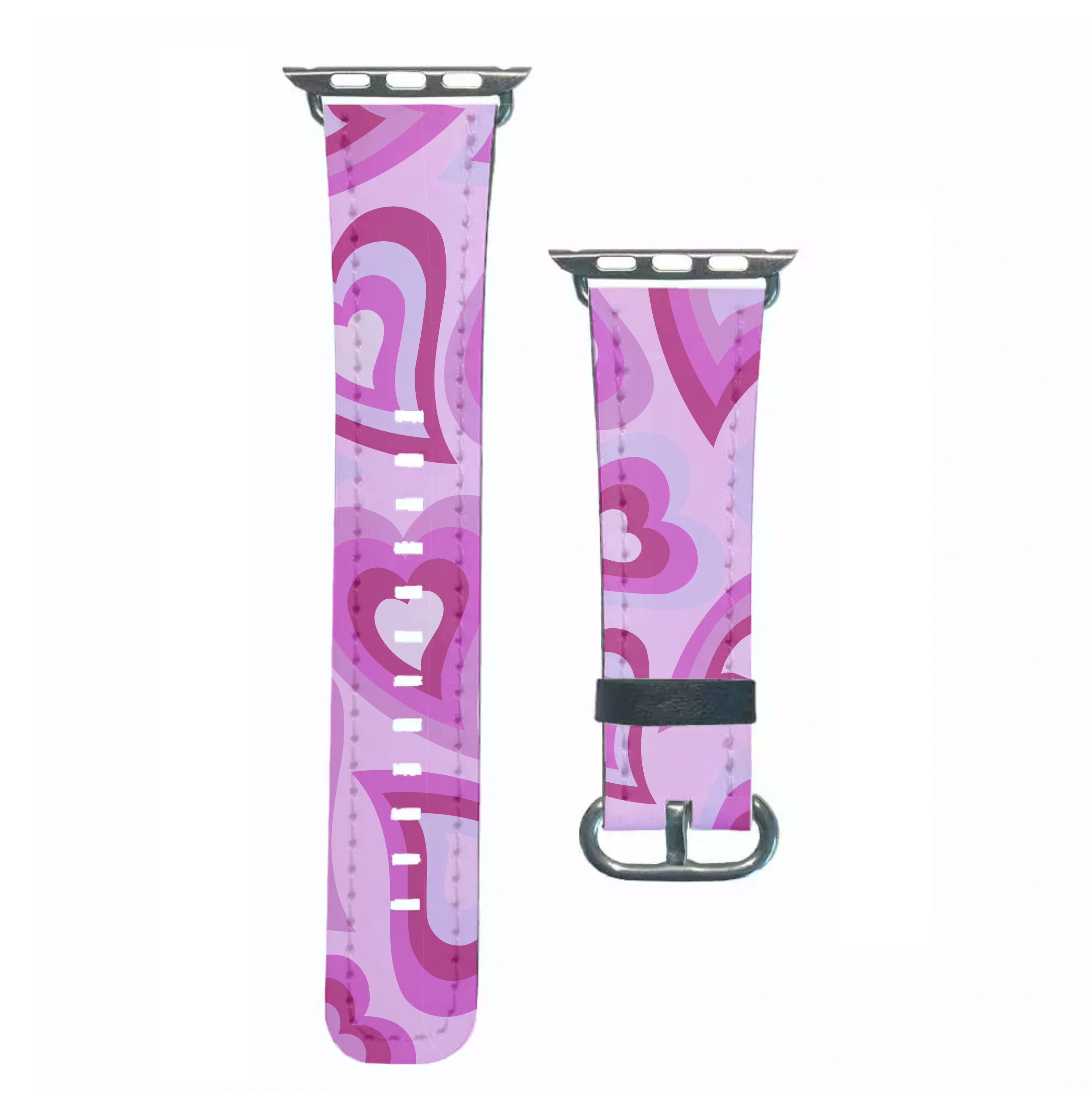 Pink Hearts - Trippy Patterns Apple Watch Strap
