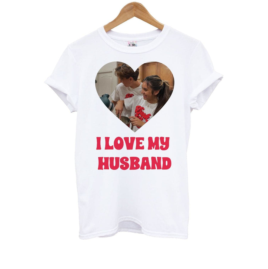 I Love My Husband - Personalised Couples Kids T-Shirt