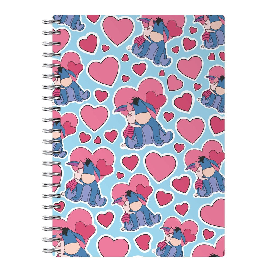 Eeore And Piglet Pattern - Disney Valentine's Notebook