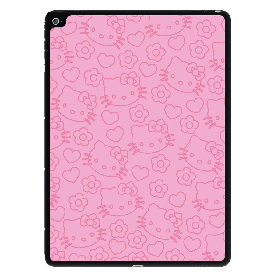 Pink And Red Pattern - Hello Kitty iPad Case