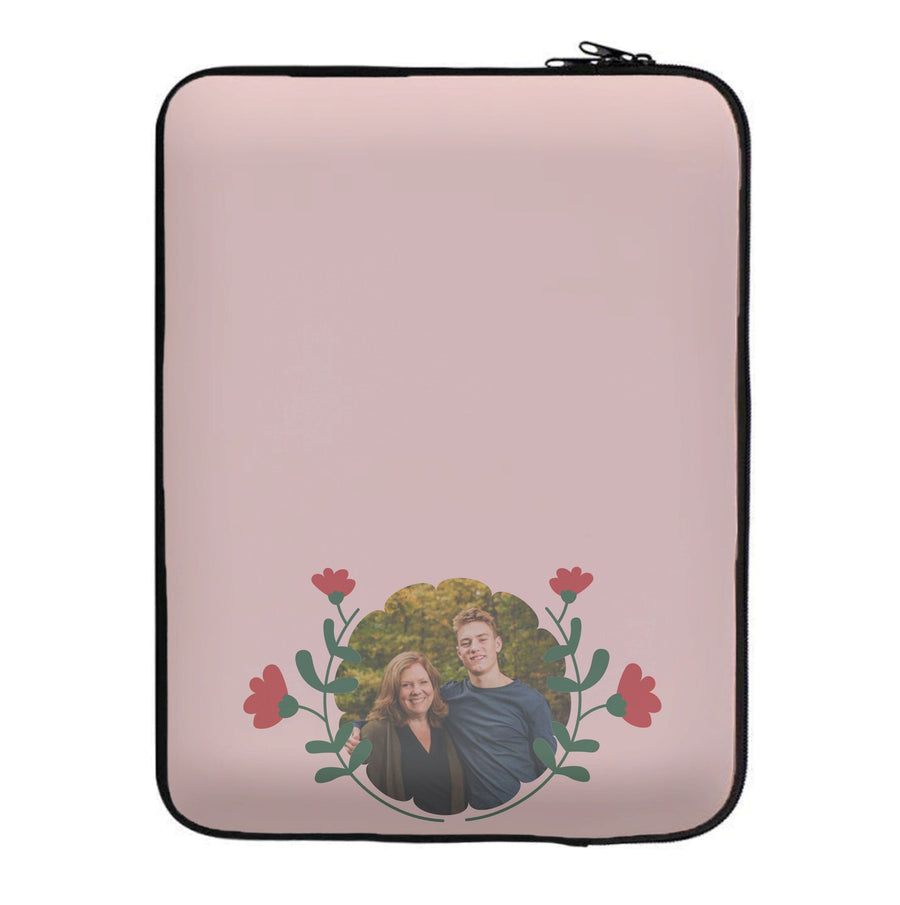 Red Flowers - Personalised Mother's Day Laptop Sleeve