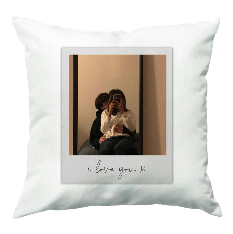 I Love You Polaroid - Personalised Couples Cushion