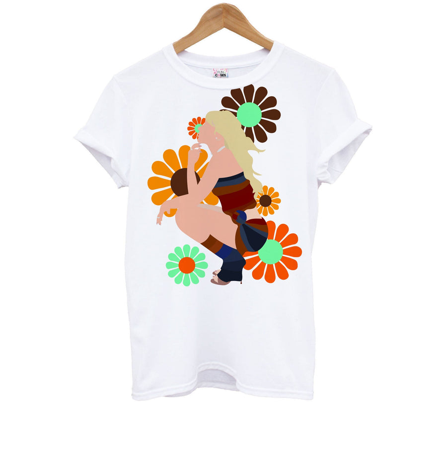 Floral Sabrina - Sabrina Carpenter Kids T-Shirt
