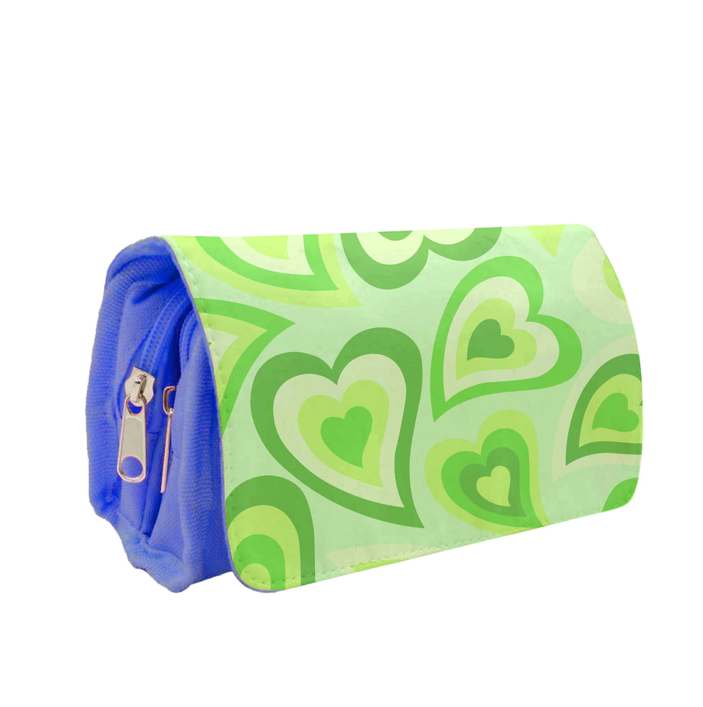 Green Hearts - Trippy Patterns Pencil Case