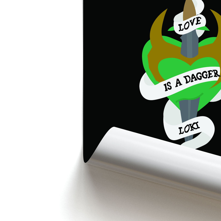 Love Is A Dagger - Loki Poster