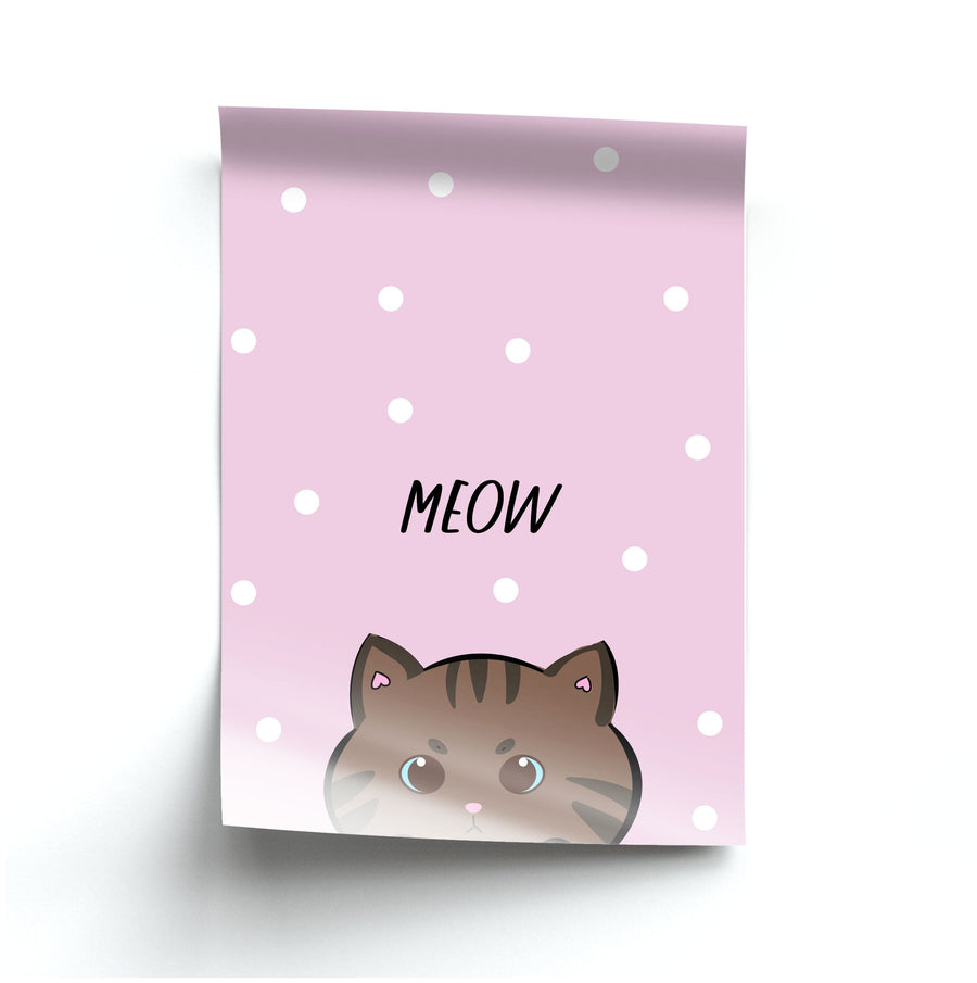 Meow Purple - Cats Poster
