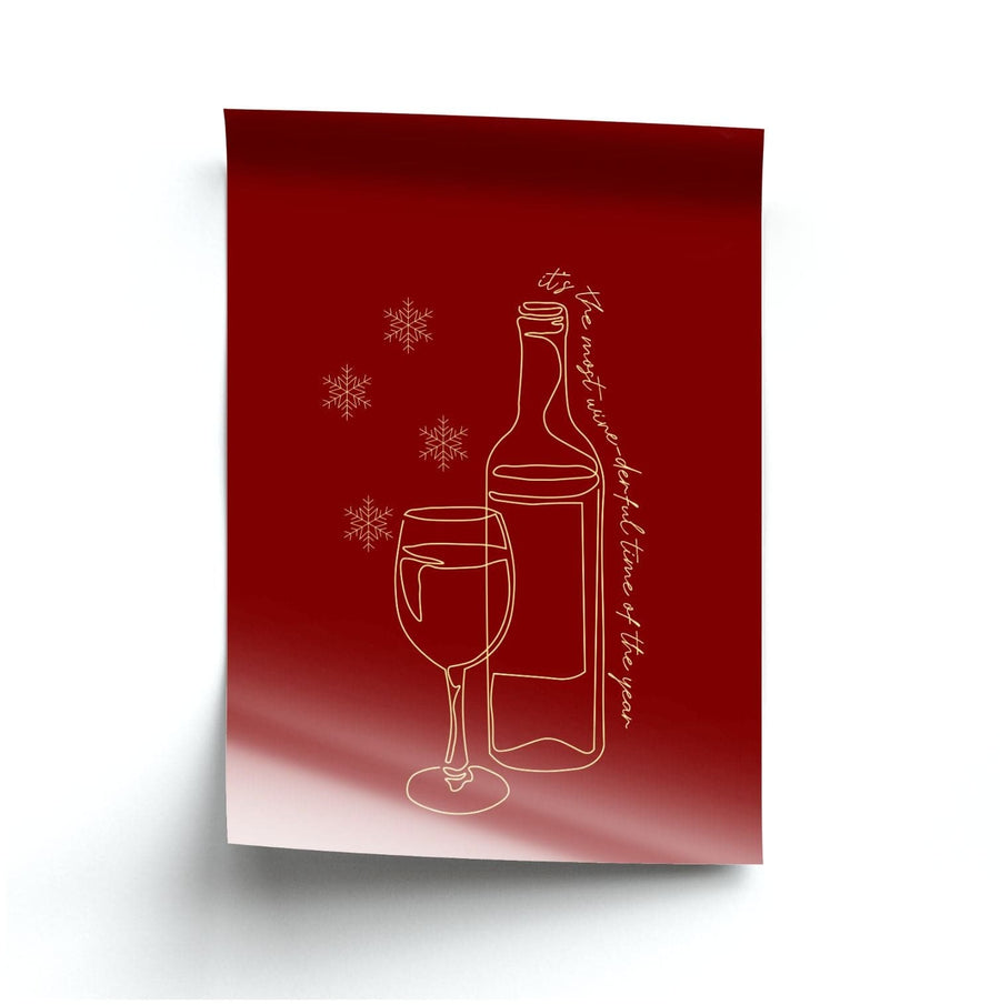 The Most Wine-derful Time - Christmas Puns Poster
