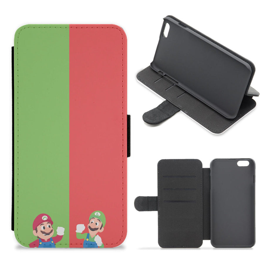 Mario And Luigi - The Super Mario Bros Flip / Wallet Phone Case