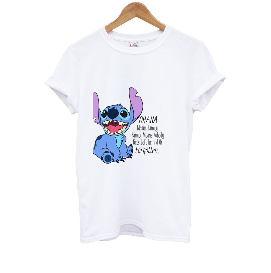 Ohana Means Family - Stitch Kids T-Shirt