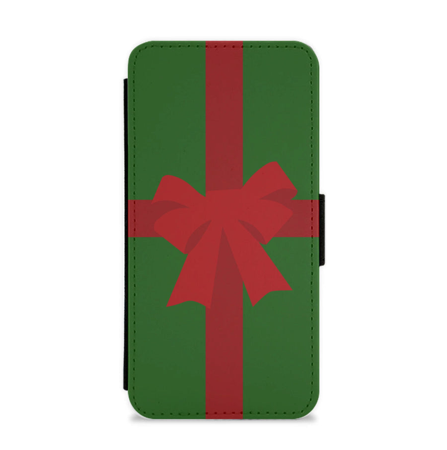 Xmas Bow - Christmas Patterns Flip / Wallet Phone Case