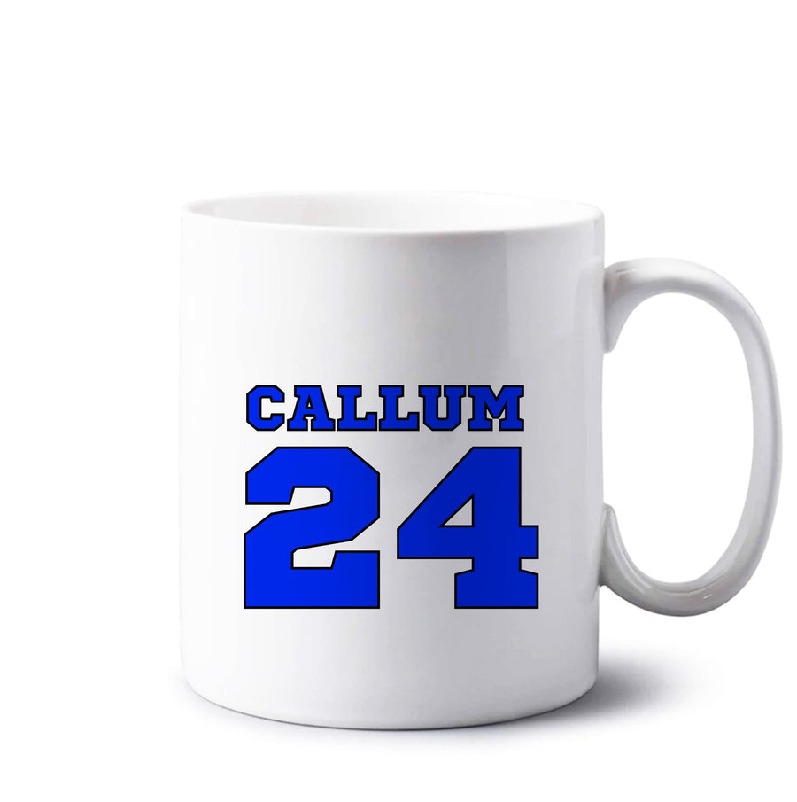 Dark Blue - Personalised Football   Mug
