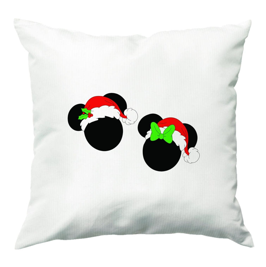 Festive Mickey And Minnie - Disney Christmas Cushion