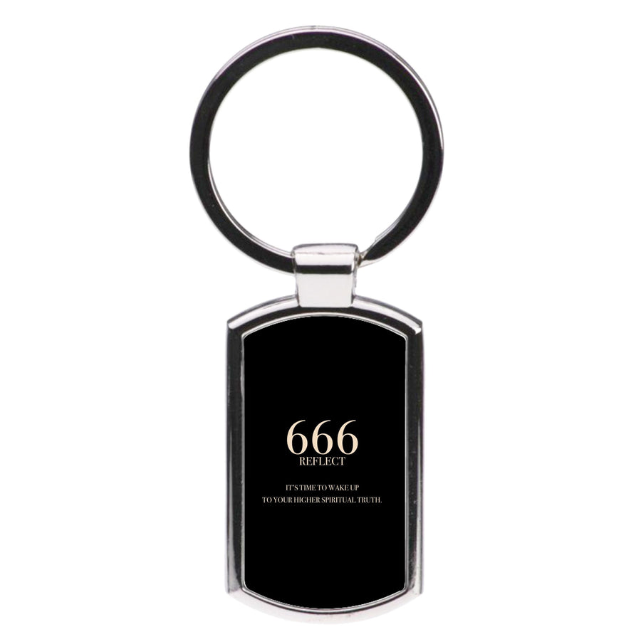 666 - Angel Numbers Luxury Keyring