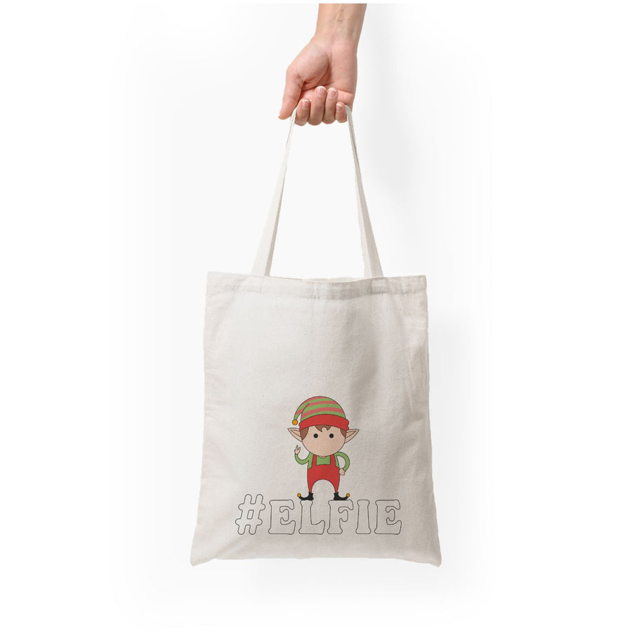 Elfie - Christmas Puns Tote Bag