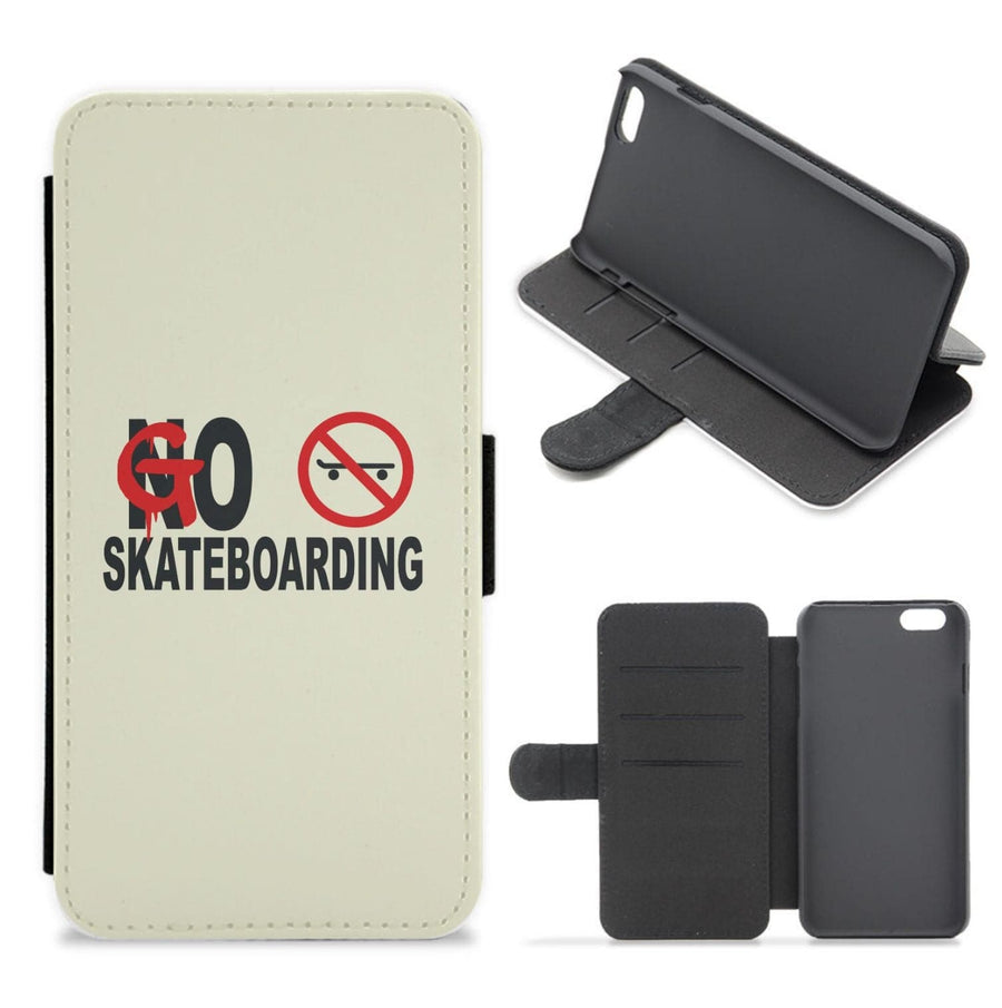 Go Skateboarding - Skate Aesthetic  Flip / Wallet Phone Case