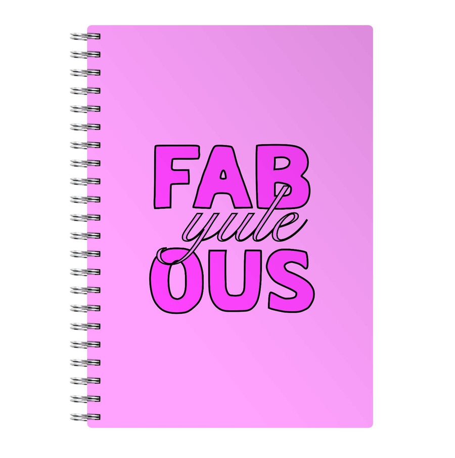 Fab-Yule-Ous Pink - Christmas Puns Notebook