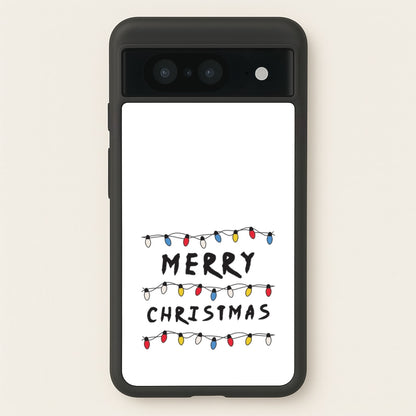 Merry Christmas String Lights Google Pixel 8 Case