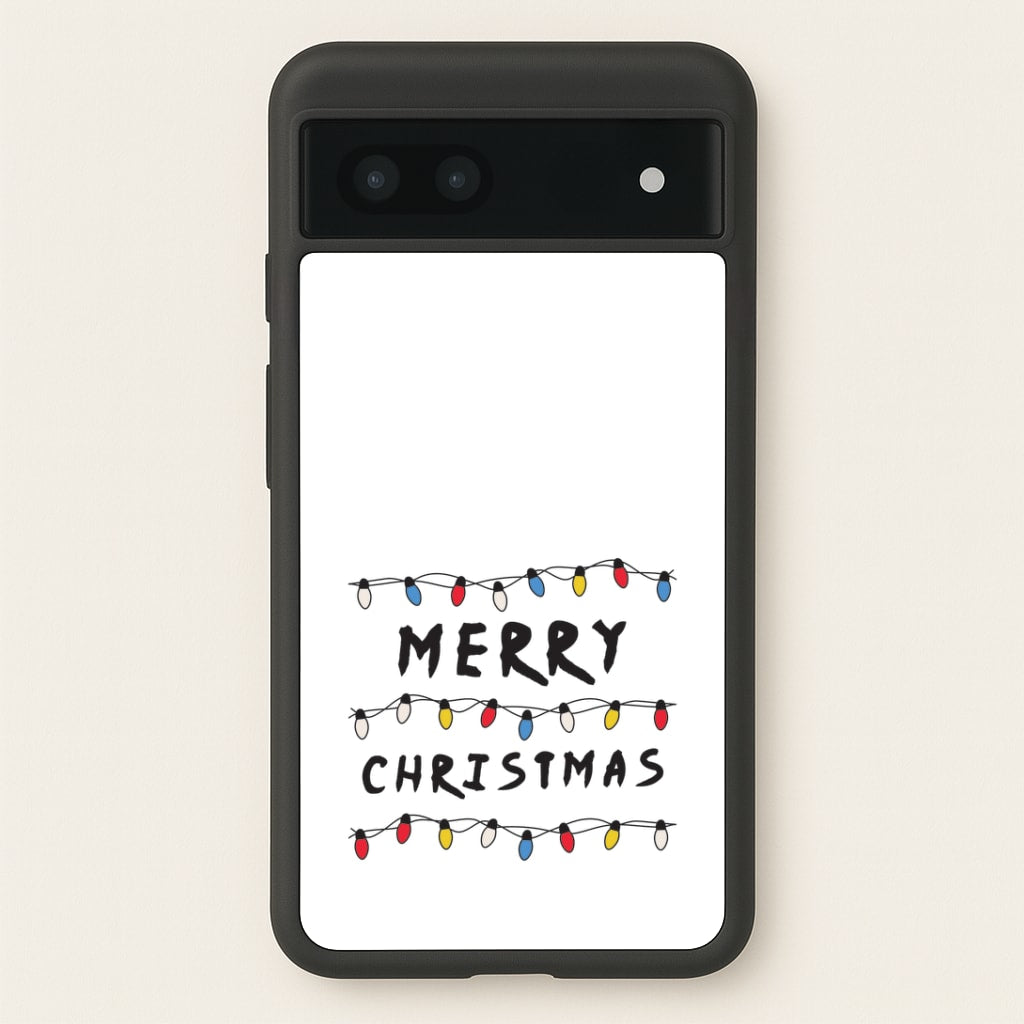 Merry Christmas String Lights Google Pixel 6a Case