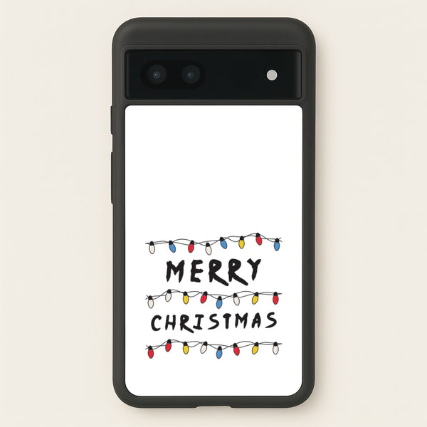 Merry Christmas String Lights Google Pixel 6a Case