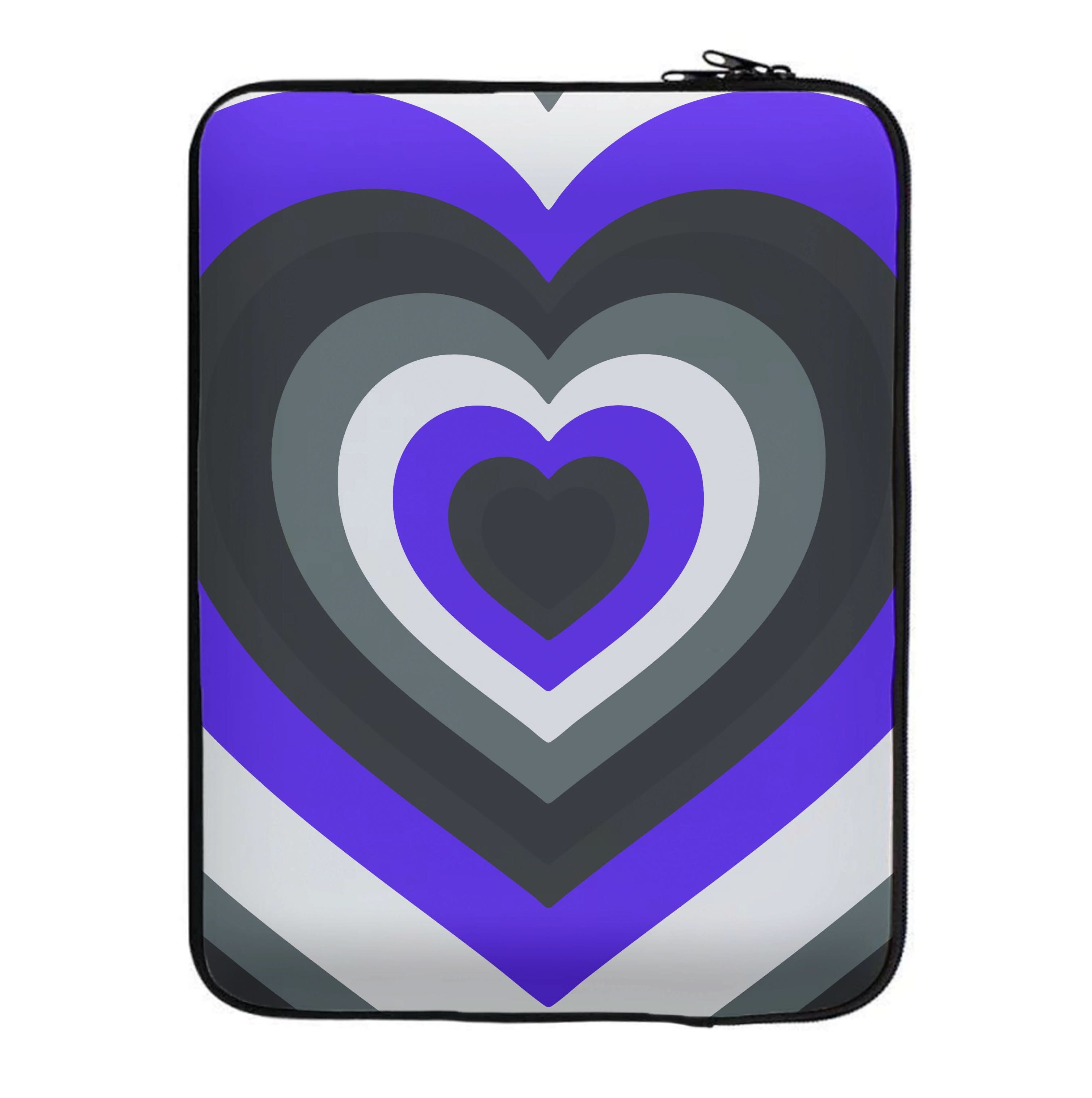 Asexual Pride Heart Laptop Sleeve