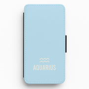 Aquarius Pastel Zodiac Flip / Wallet Phone Case 1
