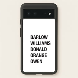 Take Band Members Names Google Pixel 6 Case