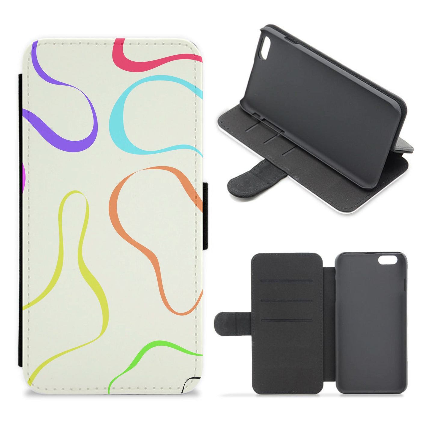 Rainbow Ribbons Flip / Wallet Phone Case