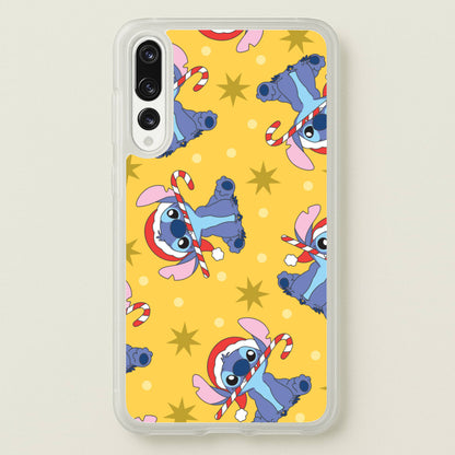 Cute Blue Alien Candycane Christmas Pattern Huawei P20 Pro Case